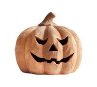 Halloween Handmade Pumpkin Jack O' Lantern Outdoor Indoor Decorations, Handcrafted Resin Pumpkin Fall Decor, Cute Halloween Autumn Farmhouse Table Festival Decoration