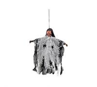 Halloween Hanging Ghost Decoration,Scary Hanging Grim Reapers Skeleton Flying Ghost Ornament with Sound Activation,Spooky Halloween Prop for Porch Yard Garden Tree Decorations