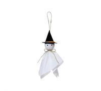 Halloween Hanging Ghosts Decoration,Outdoor Small Ghosts Tree Ornaments, Farmhouse Rustic White Cloth Ghost Hanging Decor for Outdoor Yard Lawn Haunted House Party Decor
