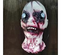 Halloween Hanging Severed Head Decorations,Scary Bloody Body Corpse Real Life-Size Reali stically Latex Pendant Props,with Wig Costume Horrible Zombie Head for Haunted House Yard Bar Decor (hy)