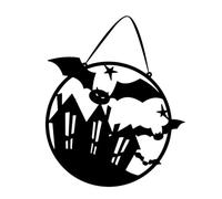 Halloween Hanging Welcome Sign - Rustic Halloween Hanging Sign, Door Hanger, Witch Door for Indoor and Outdoor Decorations