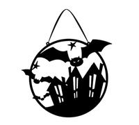 Halloween Hanging Welcome Sign | The Witch Is In Door Hanger - Witch Skeleton Bats Hanging Sign for Halloween Party Home Wall Door Window Haunted House Yard Decor