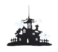 Halloween Hanging Welcome Sign | The Witch Is In Hanging Sign Black Words,Halloween Door Hanger Decor for Home Party Door Front Porch Outdoor Decor