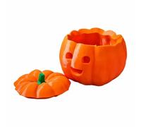 Halloween Happy Halloween Pumpkin LED Light Desktop Decoration Festive Home Party Pumpkin Themed Ornament (Orange, 15x13x13cm)