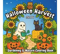 Halloween Harvest - Gardening & Nature Coloring Book: 44 spooky-cute scenes with pumpkins, jack-o’-lanterns, blossoms, vines, trees & tools-featuring ... the reaper and much more-for kids and adults.
