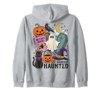 Halloween Harvest Haunted Spooky Season Humor Zip Hoodie