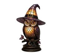 Halloween Hat Lamp - Stained Glass Style Gothic Table Light
