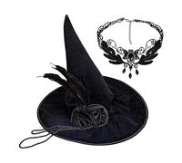 Halloween Hat Velvet Lace Headpiece Set with Collar