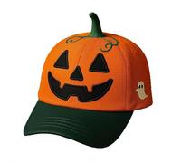 Halloween Hat with Funny Pumpkin Face, Cartoon Emo-ji Beanie for Party Cosplay, Unisex Adjustable Festive Cap for Adults & Teens