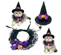 Halloween Hats for Dogs Pet Masquerade Apparel Accessory with Collar