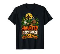 Halloween Haunted Corn Maze Crew Matching Group Costume T-Shirt
