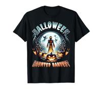 Halloween Haunted Harvest Pumpkin Scarecrow Horror T-Shirt