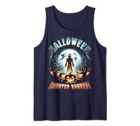 Halloween Haunted Harvest Pumpkin Scarecrow Horror Tank Top