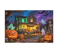 Halloween Haunted House 1000 Piece Puzzle for Adults, Fun Puzzles for Adults 1000 Pieces with HD Print & Poster, 30 X 20 in Dust Free, for Gifts Halloween Christmas Family Games Lovers1000 PCS