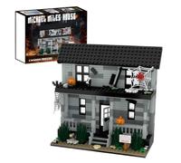 Halloween Haunted House Building Set, Mansion Model with Masked Figure