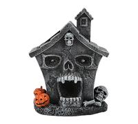 Halloween Haunted House Figurine, Halloween Village Decorations for Home Decor, Halloween Tabletop Decoration for Table Indoor Outdoor Decor
