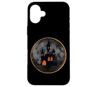 Halloween Haunted House On Moon During Solar Eclipse Costume Case for iPhone 16 Plus