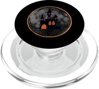 Halloween Haunted House On Moon During Solar Eclipse Costume PopSockets PopGrip for MagSafe