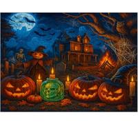 Halloween Haunted House Scene O Ghosts Full Moon Jigsaw Puzzles for Adults and Educational Games Colorful Puzzles for Home Decoration_1000pcs