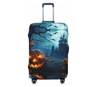 Halloween Haunted House Travel Luggage Covers - Elasticity Suitcase Covers Protector for Luggage 18-32 Inch