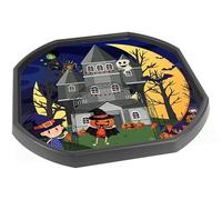 Halloween Haunted House Vinyl Tuff Tray Insert - 60 x 60 cm - Ideal for Mini Tuff Spot Tuff Tray - Tuff Tray NOT Included