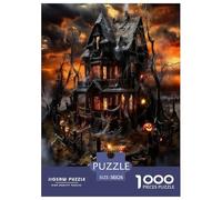 Halloween Haunted Realm Jigsaw Puzzles for Adults Gifts 1000 Piece Educational Games Home Decoration Horror Festival Jigsaw Puzzle for Adults And Kids 38x26cm/1000pcs