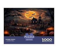 Halloween Haunted Realm Jigsaw Puzzles for Adults Gifts 1000 Pieces Challenging Games Home Decoration Brainteasing Horror Festival Jigsaw Puzzle for Adults 70x50cm/1000pcs