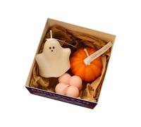 Halloween Haunting Set Miniature Ornaments Fragrant Scented Candles Home Atmospheric Holiday Party Accessories (A, 12X12X8CM)