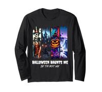 Halloween Haunts Me (in The Best Way) Paint Stroke Design Long Sleeve T-Shirt
