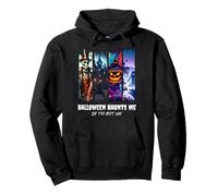 Halloween Haunts Me (In The Best Way) Paint Stroke design Pullover Hoodie