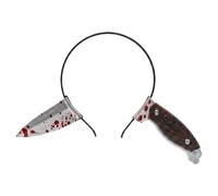 Halloween Head-Piercing Blood Cleaver Funny Bloody Horror Headwear