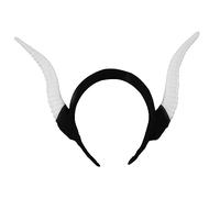 Halloween Headband Devil Long Horn Hair Hoop Devil Cosplay Costume Masquerade Party Headpiece Gold Black White Cosplay Horns Sheep Horns Golden Black White Headband Goat