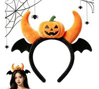 Halloween Headband Fuzzy Spooky Elastic Bat Wings Headpiece