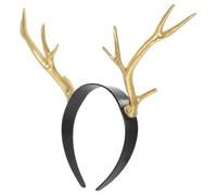 Halloween Headband Golden Deer Horns Costume Accessory for Festive Photography and Themed Parties Comfortable Wear Adults and Kids Reindeer Antlers Headband