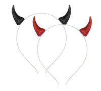 Halloween Headband Hairband Gifts for Women Glitter Devil Horns Headbands