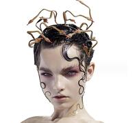 Halloween Headband Snake Headpiece Medusa Scary Role-Playing Hairband Gothic Hair Hoop Crown Headpiece Day Of The Dead Hair Accessory Party Fancy Dress Up Headwear Carnival Costume Accessory