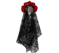Halloween Headband Women Bride Halloween Costume Veil Accessories Black | Costumes Ghost Mexican Costume Headwea Girls Flower Day of The Dead Headband