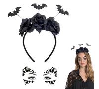 Halloween Headband Women's Bat Design Headband for Halloween Accessories & Costume Accessories Stylish Halloween Headpiece Bat Hair Accessories for Carnival, Fancy Dress and Theme Party