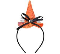 Halloween Headbands Costume Cosplay Party Hair Accessories，Orange A | Witch Hat Spider Web Skeleton Bat Holiday Partys Headband for Dress Up Festive Celebrations