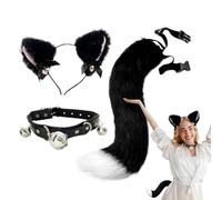 Halloween Headbands for Women, Halloween Headband | Realistic Women's Halloween Costume Set with Headband and Tail - Innovative Halloween Hearwear Halloween Accessories for