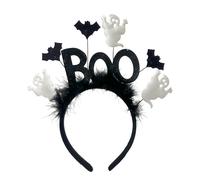 Halloween Headbands Pumpkin Ghost Headband Boo Hair Accessories Witch Hat Bat Spider Devil Horns Headpiece for Adults, Boo Ghost, A size fits all