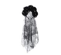 Halloween Headbands Witch Flower Crowns For Women Skull Headbands Cosplay Witch Spiders Web Veil Goth Flower Crowns For Women