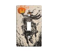 Halloween Headless Horseman Light Switch Cover Plates/Outlet Covers, Dark Gothic Nightmare Horse for Spooky Wall Accents, Thermoplastic Wall Plates, Standard Size Single Toggle