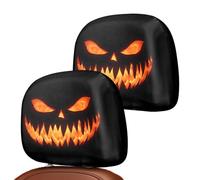 Halloween Headrest Covers for Car Spooky Washable Breathable Protectors