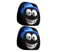 Halloween Headrest Covers for Cars, Set of 2 Elastic Headrest Protectors, Printed on Both Sides, Large Eyes, Scary Pumpkin, Elastic Headrest Covers, Decoration, Halloween Decoration