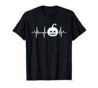 Halloween Heartbeat Pumpkin Bats Boo Scary and Creepy for T-Shirt