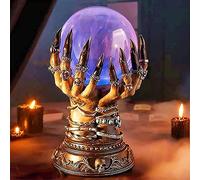 Halloween Heavenly Crystal Ball - Deluxe Flashing Crystal Ball - Glass Plasma Ball Electrostatic Flashing Ball - Creative Clear Crystal Ball Spooky Home Decor (1 Piece)