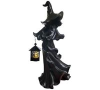 Halloween Hell Messenger Garden Statues with Lantern - Vintage Resin Ghost Statue Decoration for Garden, Backyard, Outdoor and Interior, Party and Indoor
