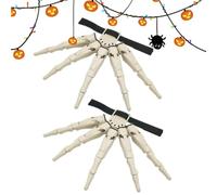 Halloween Hinged Finger Extensions Halloween Costume Accessory | Hand Claw Skeleton Bone Horror Flexible Fingers For Men Adults Cosplayers Masquerade Ball Haunted Houses