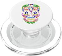 Halloween Hipster Sugar Skull Mexican Skull Day Of The Dead PopSockets PopGrip for MagSafe